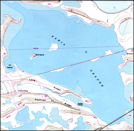 Bahia grande Map, Texas A&M Corpus Christi